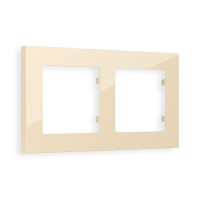 AF220302 Рамка ALFA Techno Бежевый глянец 2-ая AMBRELLA VOLT