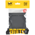 BRITE Выключатель 1-клавишный 10А в сборе ВСР10-1-0-БрГ графит IEK