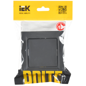 BRITE Выключатель 1-клавишный 10А в сборе ВСР10-1-0-БрГ графит IEK