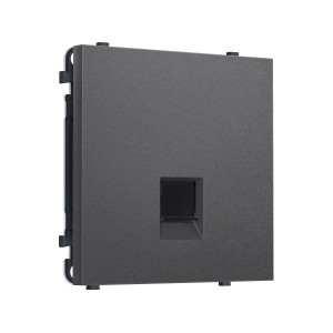 MS662005 Комплект механизма компьютерной розетки SIGMA Антрацит серый RJ-45 экранированной с/ш QUANT PRO (SP6620, PR185)