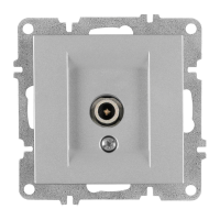 Arvia Electric, L/K Механизм, Розетка TV прох.-универсальная, экран, (серебро)