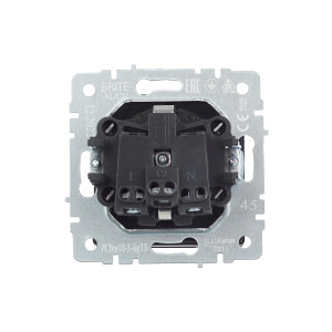 BRITE Розетка 1-местная с заземлением с защитными шторками и крышкой 16А IP20 РСбш10-3-БрТБ темная бронза IEK