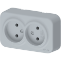 Arvia Electric, Aria, Розетка 2-а без земли, IP-20 (серый)