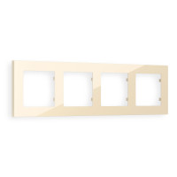 AF220304 Рамка ALFA Techno Бежевый глянец 4-ая AMBRELLA VOLT