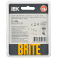BRITE Рамка 1-местная РУ-1-2-Бр стекло дымчатый RE IEK