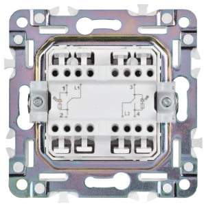 SKANDY Выключатель 2-клавишный проходной с индикацией 10А SK-V10Gr серый IEK
