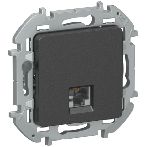 IEKINSPIRIA Розетка компьютерная RJ45 категория 6 UTP 6738331 антрацит IEK