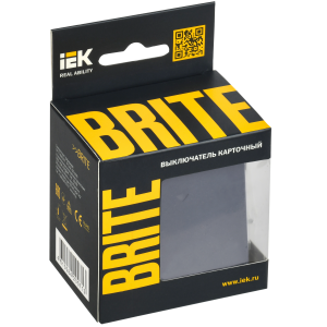 BRITE Выключатель карточный 30А ВС10-1-8-БрМ маренго IEK