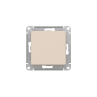 GLOSSA 1-клавишный ПЕРЕКЛЮЧАТЕЛЬ, сх.6, 10АХ, мех., быстрозажим. клем., БЕЖЕВЫЙ GSL000261S