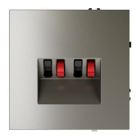 Розетка акустическая встраиваемая VOLTUM S70 4-местная, (шелк)