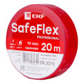 Изолента ПВХ 19мм (рул.20м) крас. SafeFlex EKF plc-iz-sf-r