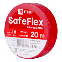 Изолента ПВХ 19мм (рул.20м) крас. SafeFlex EKF plc-iz-sf-r