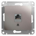 GLOSSA РОЗЕТКА компьютерная RJ45 кат. 5e, механизм, ПЛАТИНА GSL001281K