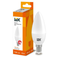 Лампа светодиодная C35 7Вт свеча 3000К E14 230В IEK LLE-C35-7-230-30-E14