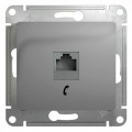 GLOSSA РОЗЕТКА телефонная RJ11, механизм, АЛЮМИНИЙ GSL000381T