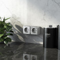 W5071706/ Розетка с заземлением, шторками и USB тип A+C Gallant (серебряный)