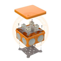 Коробка огнестойкая ОП двухкомпонентная 60-0300-FR6.0-4-8-Р Е15-Е60 100х100х50 Промрукав 60-0300-FR6.0-4-8-Р