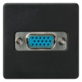 Розетка VGA Simon SIMON 27, скрытый монтаж, графит, 2700091-038