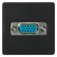 Розетка VGA Simon SIMON 27, скрытый монтаж, графит, 2700091-038