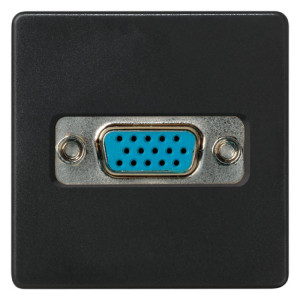 Розетка VGA Simon SIMON 27, скрытый монтаж, графит, 2700091-038