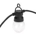 Гирлянда светодиодная Лофт 20 прозр. ламп х 5LED 60Вт IP44 уличная влагостойкая провод каучук черн. Neon-Night 331-357