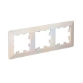 ATLASDESIGN AIR 3-постовая РАМКА, ЖЕМЧУГ/дымчатый белый ATN220403