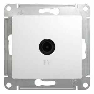 GLOSSA TV РОЗЕТКА оконечная 1дБ, механизм, БЕЛЫЙ GSL000191