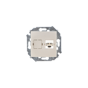 Розетка телефонная RJ11 Simon SIMON 15, скрытый монтаж, шампань, 1591480-034