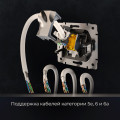 W5120108/ Розетка Ethernet RJ-45 cat. 6A экранированная (черный матовый)