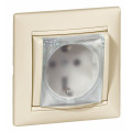 Механизм розетки 1-м СП Valena 16А IP44 2P+E защ. шторки с крышкой немецк. стандарт сл. кость Leg 774120