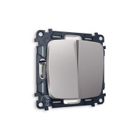 MO503010 Комплект механизма 2-кл выключателя OMEGA Сталь матовый QUANT OP5030, VM115 AMBRELLA VOLT