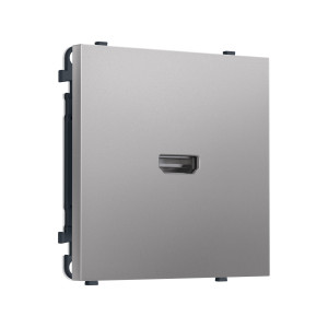 MS514030 Комплект механизма розетки HDMI 2.1 SIGMA Сталь матовый 30V/900MS 4K-120HZ 8K-60Hz QUANT PRO (SP5140, PR223)