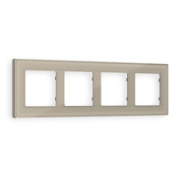 AF580364 Рамка ALFA Arctic Серо-бежевый Стекло органическое 4-ая AMBRELLA VOLT