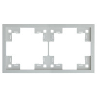 Двухместная рамка, серебро (35820 SV)