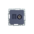 BRITE Розетка двойная TV+RJ45 кат.5E РТВ/РК12-БрМ маренго IEK