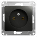 GLOSSA РОЗЕТКА без заземления без шторок, 16А, механизм, АНТРАЦИТ GSL000741