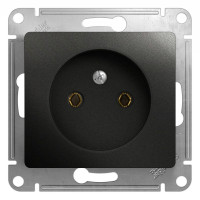 GLOSSA РОЗЕТКА без заземления без шторок, 16А, механизм, АНТРАЦИТ GSL000741