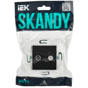 SKANDY Розетка двойная TV+SAT SK-A13Bl черный IEK