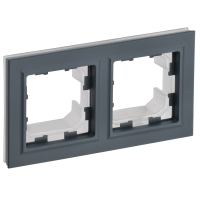 BRITE Рамка 2-местная IP44 РУ-2-БрГ-44 графит IEK