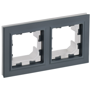 BRITE Рамка 2-местная IP44 РУ-2-БрГ-44 графит IEK