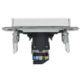 BRITE Розетка компьютерная RJ45 кат.5E РК10-БрГН металл хром/никель IEK