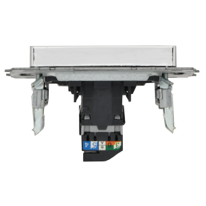 BRITE Розетка компьютерная RJ45 кат.5E РК10-БрГН металл хром/никель IEK