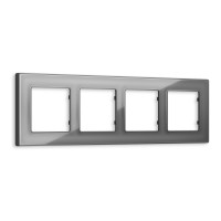 AF580654 Рамка ALFA Arctic Антрацит серый Стекло органическое 4-ая AMBRELLA VOLT