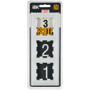 BRITE Рамка 3-местная РУ-3-2-Бр стекло белый матовый IEK