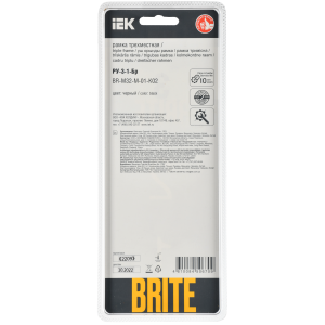 BRITE Рамка 3-местная РУ-3-1-Бр металл черный RE IEK