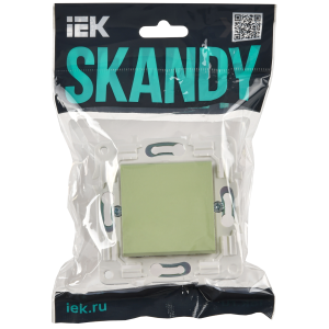 SKANDY Выключатель 1-клавишный кнопочный 10А SK-V14G мятный IEK
