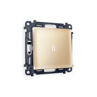 MA602035 Комплект механизма 1-кл проходного выключателя с подсветкой 5600K ALFA Шампань QUANT (AP6020, VM105, G25W) AMBRELLA VOLT