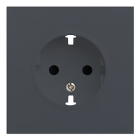 Лицевая панель для розетки 2к+з, базальт (35632 BT)