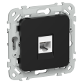 FLITE Розетка компьютерная RJ45 категория 5Е UTP РК5е-1-0-ФлЧ черный IEK