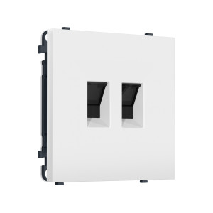 MS132110 Комплект механизма компьютерной двойной розетки SIGMA Белый матовый RJ-45 (8P8C) CAT6 с/ш QUANT PRO (SP1321, PR189)